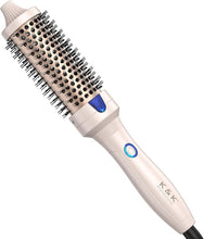 Load image into Gallery viewer, K&amp;K 1.5 inch Thermal Brush Volumizing Brush Heated Curling Ceramic Tourmaline Ionic Curling Iron Quick Heating Makes Dual Voltage Travel-Friendly Straightening Round Design 30S Heating up
