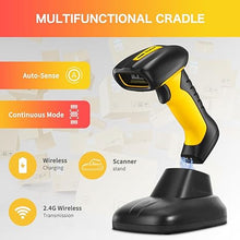 Load image into Gallery viewer, NetumScan Industrial Bluetooth QR Barcode Scanner, IP67 Waterproof &amp; 7M Drop Proof, 1.3M CMOS Sensor Wireless 1D 2D Bar Code Scanner with Charging Stand for Store, POS, Computer, iPhone, Android
