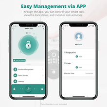 Load image into Gallery viewer, Keyless Entry Door Lock with APP Control - Fingerprint Deadbolt Door Lock, Electronic Keypad Lock, Smart Locks for Front Door, Auto-Lock &amp; One Touch Locking with Bluetooth - Matte Black
