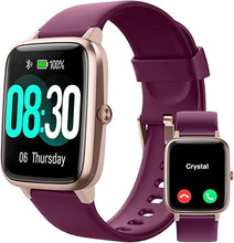 Load image into Gallery viewer, GRV Smart Watch for iOS and Android Phones (Answer/Make Calls), Watches for Women IP68 Waterproof Smartwatch Fitness Tracker Watch with Heart Rate/Sleep Monitor Steps Calories Counter (Dark Purple)
