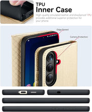 Load image into Gallery viewer, OCASE Compatible with Galaxy S25 Plus Wallet Case, PU Leather Flip Folio Case with Card Holders RFID Blocking Kickstand [Shockproof TPU Inner Shell] Protective Phone Cover 6.7 Inch 2025, Gold

