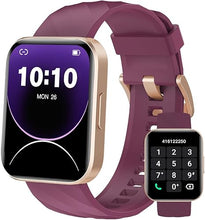 Load image into Gallery viewer, Smart Watch (Answer/Make Calls), 1.85&quot; Smart Watches for Men Women Digital Watch Fitness Tracker with 100+ Sport Modes Heart Rate Monitor Watch for iOS Android Phones Waterproof Purple
