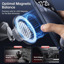 Load image into Gallery viewer, SYNCWIRE for MagSafe Car Mount - Kevlar Material Magnetic Phone Holder for Car Dash,360° Rotation Strong Magnets Car Phone Holder Compatible iPhone 16 Pro Max 15 14 13,Android MagSafe Car Accessories

