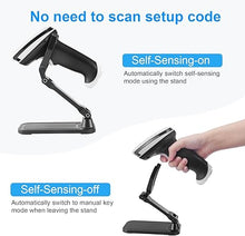 Load image into Gallery viewer, 2D Barcode Scanner Wireless, JRHC Bluetooth Qr Code Scanner Handheld Bar Code Scanners with Stand 3 in 1 Bluetooth &amp; 2.4G Wireless &amp; USB Wired Connection 1D&amp;PDF417 Data Matrix Automatic Barcode Reader
