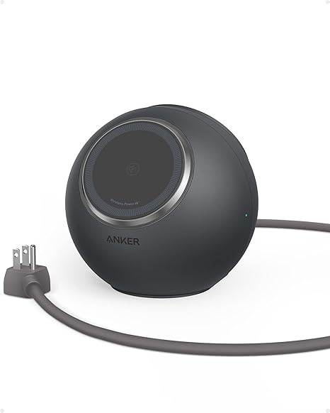Anker MagGo Magnetic Charging Station, Qi2 Certified 15W Ultra-Fast MagSafe Wireless Charger for iPhone 15/14/13, 8-in-1 Power Strip with 3 AC and 4 USB Desktop Charger for MacBook and More