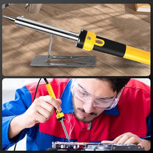 Load image into Gallery viewer, 2PCS Plastic Welders, 1200PCS Staples 40PCS Rods Plastic Welding Kit 5 in 1 Welding Tips Tape Sandpaper Wire Mesh Stand Metal Brush Screwdriver Bumper Repair Kit (Yellow)
