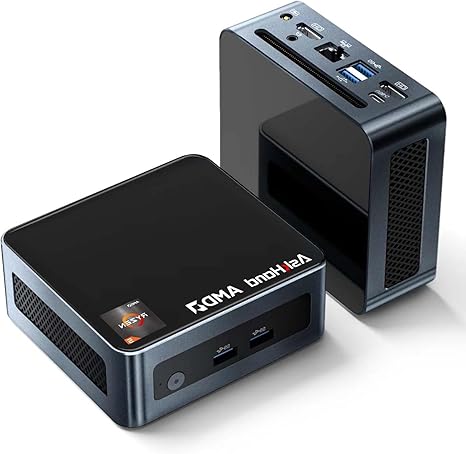 Mini PC AMD Ryzen 5 5500U (6C/12T 4.0GHz), 16GB DDR4 RAM 512GB NVME SSD/WiFi 6/ BT-5.2/ USB*4/USB-C/2*HDTV, 4K@60Hz 3 Screens Simultaneous Output, Gaming Mini Computer