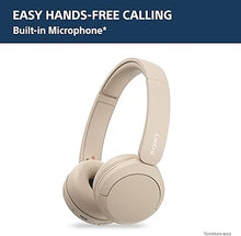 Load image into Gallery viewer, Sony WH-CH520 Best Wireless Bluetooth On-Ear Headphones with Microphone for Calls and Voice Control, Up to 50 Hours Battery Life with Quick Charge Function, Includes USB-C Charging Cable - Beige
