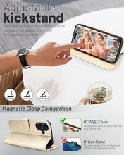 Load image into Gallery viewer, OCASE Compatible with iPhone 16 Wallet Case, PU Leather Flip Folio Case with Card Holders RFID Blocking Kickstand [Shockproof TPU Inner Shell] Phone Cover 6.1 Inch 2024, Gold
