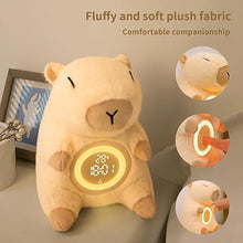 Load image into Gallery viewer, QANYI Capybara Alarm Clock for Kids, Multiin-one Cozy Night Light Clock with Dual Alarm and Snooze, Dimmable Bed Lamp Birthday Gifts Ideal for Children Teens Girls Boys Women
