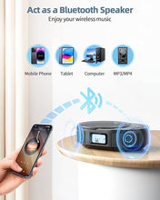 Load image into Gallery viewer, CD Player Portable, FELEMAN Upgraded 2 in 1 Portable CD Player &amp; Bluetooth Speaker, Rechargeable Boombox CD Player for Car/Home with Remote Control, FM Radio, Support AUX/USB, Headphone Jack
