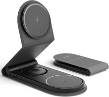 Load image into Gallery viewer, 3 in 1 Charging Station Apple 15W iPhone and Watch Charging Station Foldable Travel Charging Station MagSafe Compatible with iPhone 16 15 14 13 12 Series Airpods/Apple Watch
