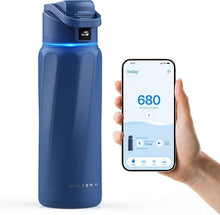 Load image into Gallery viewer, BOOST Smart Water Bottle with Reminder to Drink Water &amp; Water Tracker Bottle - Double Wall Vacuum Insulated Water Bottle Stainless Steel, Wide Mouth 32 oz Water Bottles, Ideal for Gift - Blue
