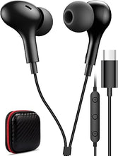 Load image into Gallery viewer, USB C Headphone for Samsung S23 FE S22 S21 S20 A53 A54 Wired Earbuds Magnetic in-Ear Type C Earphone with Microphone Volume Control Bass Stereo Noise Canceling for iPhone 15 Pro Max Pixel 6 6a 7a 8 5
