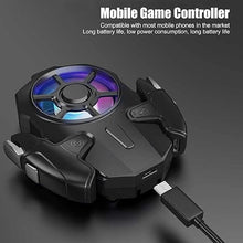 Load image into Gallery viewer, Diyeeni AK03 Mobile Phone Cooler Radiator, Phone Cooling Fan with Game Controller, RGB Light, Cellphone Heatsink Cooling with 3 Speed Fan, for IPhone for Android
