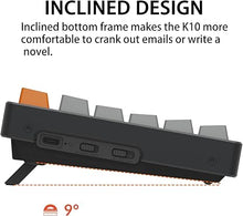 Load image into Gallery viewer, Keychron K10 Wireless Mechanical Gaming Keyboard, 104 Keys Full Size Gateron G Pro Brown Switch, White LED Backlight Rechargeable USB-C Wired Bluetooth Professional Office Keyboard for Mac/Windows
