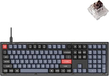 Load image into Gallery viewer, Keychron V6 Wired Custom Mechanical Keyboard Knob Version, Full-Size QMK/VIA Programmable with Hot-swappable Keychron K Pro Brown Switch Compatible with Mac Windows Linux (Frosted Black-Translucent)
