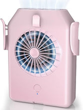 Load image into Gallery viewer, Portable Fan 10000mAh Rechargeable, Mini Waist Fan With Max 24H Working Time, 3 Speeds 5100RPM Strong Airflow Wearable Personal Small Clip Fan for Outdoor, Jobsite, Traveling, Fishing(Pink)
