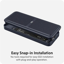 Load image into Gallery viewer, HyperDrive Next Portable 40Gbps USB4 M.2 NVMe SSD Enclosure with M.2 NVMe SSDs up to 4TB for PS5, Windows 10, macOS 12.4, and newer, Water/Dust Resistant, Fits M.2 SSD Enclosures 2230/2240/2260/2280mm
