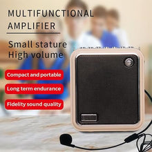 Load image into Gallery viewer, Portable Voice Amplifier,10W Bluetooth Rechargeable Personal Voice Amplifier with Wired Microphone Headset,PA System Speaker for Teaching/Meeting/Outdoors (S50 Wired Headset Microphone White)
