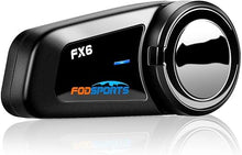 Load image into Gallery viewer, FODSPORTS Motorcycle Bluetooth Headset FX6 1000m 6 Riders Group Motorbike Intercom Waterproof Universal Bluetooth Motorcycle Helmet Communication System Voice Dial/Usable On Charge

