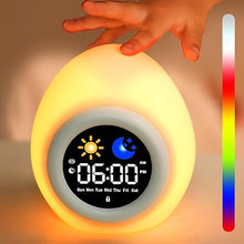 Load image into Gallery viewer, Vivilumens Alarm Clock for Kids Toddlers, Cute Touch Night Light with 6 White Noise Sound Machine, Ok to Wake Clock for Kids with Child Lock, Sleep Training Clock for Kids Learning to Tell Time
