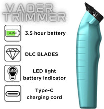 Load image into Gallery viewer, Supreme Trimmer Vader Trimmer ST3778 | 210 Min Run Time DLC T-Blade Cordless Barber Liner | Mens Beard Trimmer Hair Clippers | Limited Edition Blue
