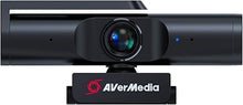 Load image into Gallery viewer, AVerMedia Live Streamer CAM 513-4K 30 fps UHD, Ultra Wide Angle Webcam with Fixed-Focus Glass Lens, for Indoor Lighting, Works with OBS, Zoom, Black
