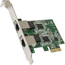 Load image into Gallery viewer, Syba Dual 2.5 Gigabit Ethernet PCI-E Network Expansion Card RJ45 LAN Adapter Low Profile Bracket SD-PEX24066
