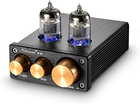 Nobsound NS-10P Mini Vacuum Tube Stereo Preamp HiFi Home Audio Pre-Amplifier with Treble Bass Control