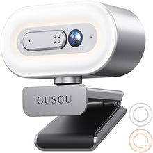 Load image into Gallery viewer, GUSGU G920 2K Quad HD Webcam for PC, Auto Focus, with Microphone &amp; Light &amp; Privacy Cover, Web Camera for Desktop Computer/Laptop/MacBook, USB Streaming Camera
