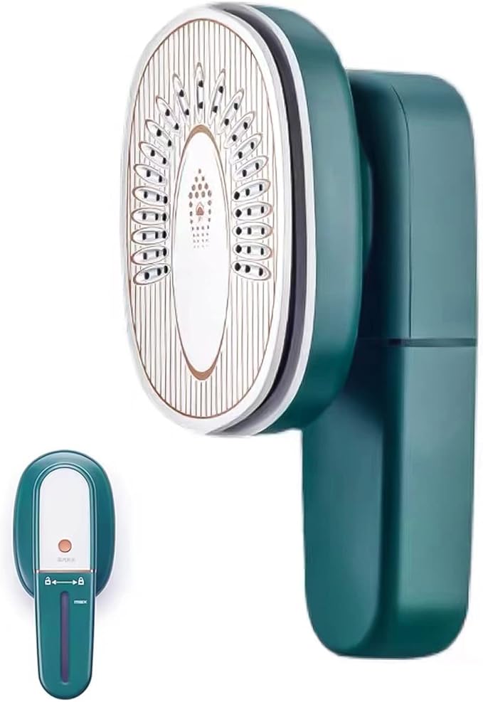 Mini Iron,Travel Iron,Portable Steam Iron,Handheld Garment Steamer,110V 800W, Ceramic Sole Plate,Support Dry Wet Ironing,for Business Travel and University Dormitory Apartments (Dark green)