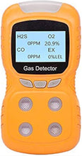 Load image into Gallery viewer, 4IN1 Gas Detector, Rechargeable Portable 4 IN1 Clip Gas Monitor Meter Tester Analyzer Sound Light Shock
