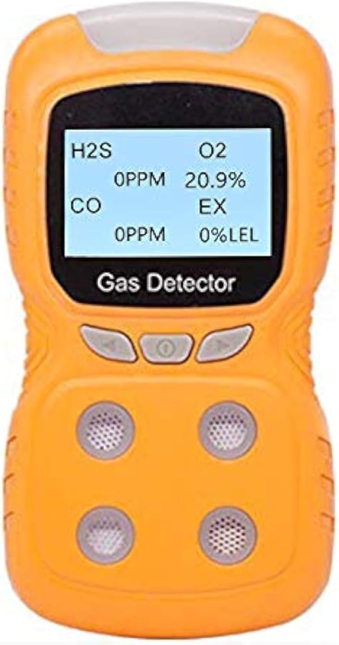 4IN1 Gas Detector, Rechargeable Portable 4 IN1 Clip Gas Monitor Meter Tester Analyzer Sound Light Shock