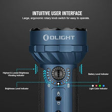 Load image into Gallery viewer, OLIGHT Marauder Mini 7,000 Lumens Bright Flashlight with 600 Meters Beam Distance, Powerful RGB Flashights, Magnetic Rechargeable Lights for Outdoors Work, Hunting, and Searching (Midnight Blue)
