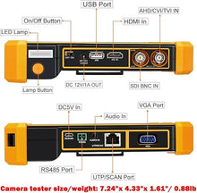 Load image into Gallery viewer, WSDCAM 5 inch TFT-LCD Screen CCTV Camera Tester Monitor Support 4K 8MP CVI TVI AHD SDI CVBS Analog Camera, Support HDMI in VGA in PTZ Control/DC12V Power Output/UTP Cable Tester, 3200-Plus
