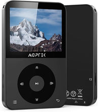 Load image into Gallery viewer, AGPTEK 64GB MP3 Player with Bluetooth, 2.3&#39;&#39; Horizontal Screen Classic Multifunctional Music Player with Speaker, FM Radio, Model: A52, Black
