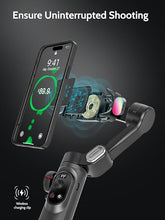 Load image into Gallery viewer, 3-Axis Gimbal, Gimbal Stabilizer for Smartphone w/RGB Magnetic Fill Light Phone Gimbal for iPhone/Android Foldable iPhone Gimbal w/Upgraded Face Tracking Vlog Recording-Smart X Pro Kit
