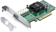 Load image into Gallery viewer, 10Gb SFP+ PCI-E Network Card NIC, Compare to Intel X520-DA1 (Intel E10G42BTDA), with Intel 82599EN Chip, Single SFP+ Port, PCI Express X8, Ethernet LAN Network Adapter Support Windows/Linux/VMware
