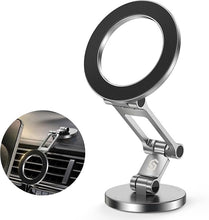 Load image into Gallery viewer, SYNCWIRE Fits MagSafe Car Mount, [All-Metal] Magnetic Phone Holder for Car, [Flexible Three-axis] 360° Rotation Magnetic Car Mount Strong Magnets Car Phone Holder Fits iPhone 16 15 14 13 12 Pro Max

