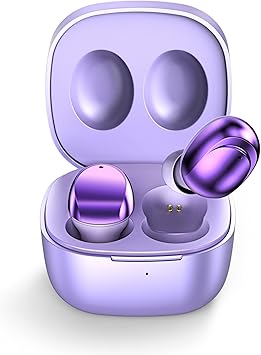 ELOVEN Wireless Earbuds Deep Bass Stereo Sound Bluetooth Earbuds 120H True Wireless Headphones with Ear Caps (S/M/L) for Samsung S24/S23/S22/S21 Ultra Z Flip 5/4/3/Fold 5/4 A53 iPhone 16/15/14 Purple