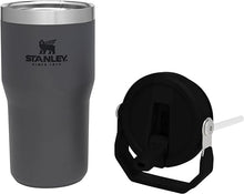 Load image into Gallery viewer, Stanley IceFlow Stainless Steel Tumbler with Straw - Vacuum Insulated Water Bottle for Home, Office or Car Reusable Cup with Straw Leak Resistant Flip Cold for 12 Hours or Iced for 2 Days (Charcoal)
