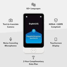 Load image into Gallery viewer, Pocketalk Plus -Real Time, Two-Way Voice &amp; Camera 84+ Language Translator - Extra Large Screen, Longer Battery Life, HIPAA Compliant - Perfect for Travel, Business, Doctors, Nurses, Teachers, Students
