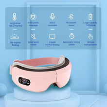 Load image into Gallery viewer, Eye Massager with Heat and Vibration with Massage and Voice Prompt Function with Bluetooth Music Eye Protector Rechargeable Eye mask to Relieve Eye Fatigue and Dark Circles?Pink?
