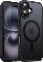 Load image into Gallery viewer, JETech Magnetic Case for iPhone 16 6.1-Inch Compatible with MagSafe, Translucent Matte Back Slim Shockproof Phone Cover (Black)
