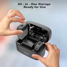 Load image into Gallery viewer, BT08 Wireless Lavalier Microphone with Noise Cancellation, 650ft Transmission Range, 20H Battery Life, Compact All-in-One Lapel Microphone System for DSLR Camera/iPhone/Android/PC/Streaming
