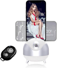 Load image into Gallery viewer, Auto Face Tracking 360 Camera Tripod for Cell Phone Rotating with Remote, iyesku 2-Axis Smart AI Face Recognition 360 Selfie Stick Rotation Tripod Mobile Phone Holder TikTok Camera Tripod (White)
