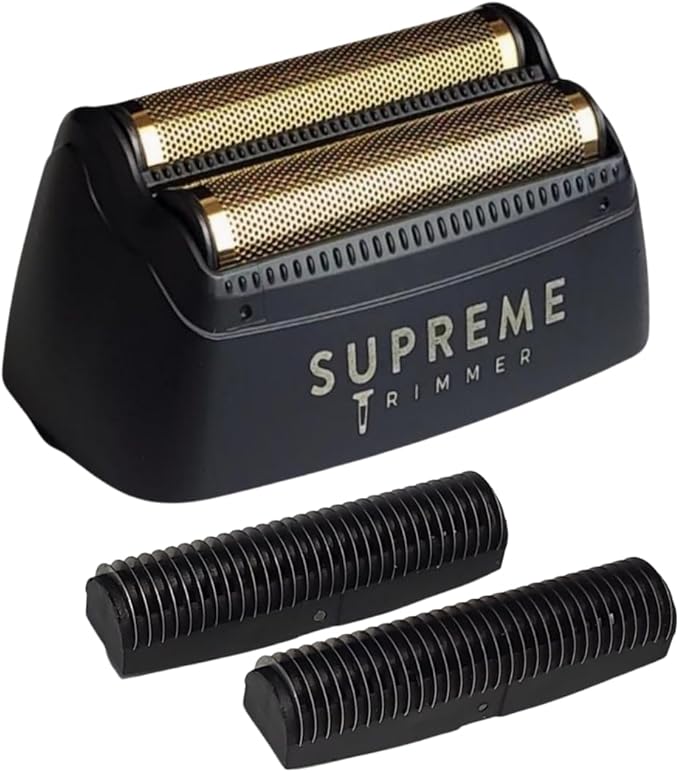 Supreme Trimmer Replacement Foil & Cutter SB63 | Hypoallergenic Foil for Crunch STF602 | Black