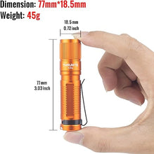 Load image into Gallery viewer, ThruNite Ti Pro Rechargeable EDC Keychain Flashlight Max 1012 Lumens AA Flashlights High Performance LED Light, Orange Cool White
