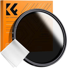 Load image into Gallery viewer, K&amp;F Concept 40.5mm Neutral Density Filter, 40.5mm Slim Variable Fader ND Filter Adjustable ND2 to ND400 Filter + Cleaning Cloth
